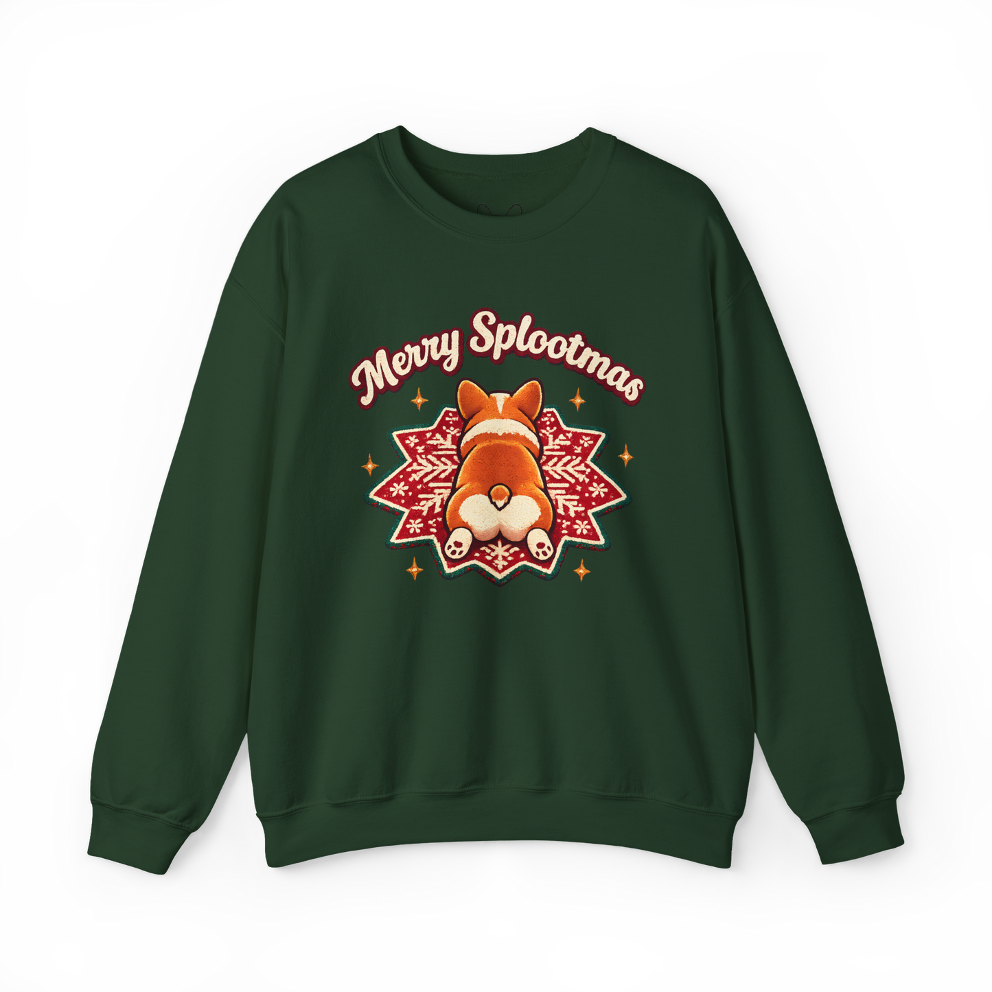 Holiday Corgi Sweatshirt – "Merry Splootmas" Cute Christmas Corgi Crewneck