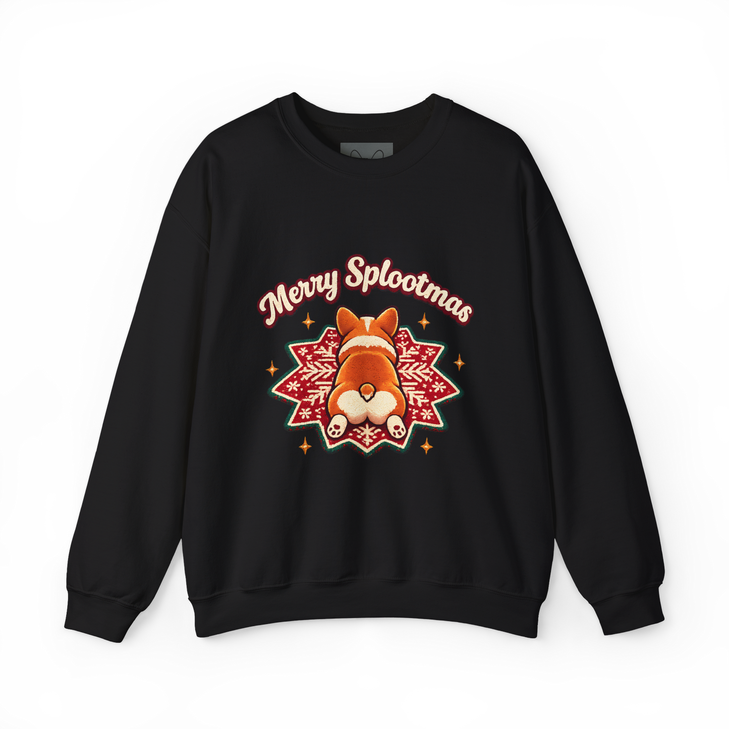 Holiday Corgi Sweatshirt – "Merry Splootmas" Cute Christmas Corgi Crewneck