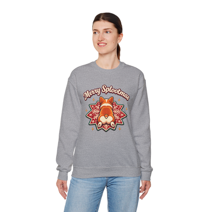Holiday Corgi Sweatshirt – "Merry Splootmas" Cute Christmas Corgi Crewneck