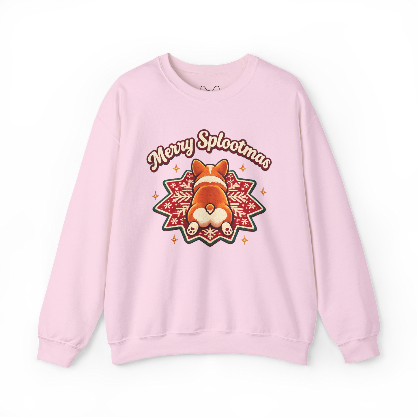 Holiday Corgi Sweatshirt – "Merry Splootmas" Cute Christmas Corgi Crewneck