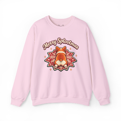 Holiday Corgi Sweatshirt – "Merry Splootmas" Cute Christmas Corgi Crewneck