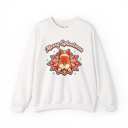 Holiday Corgi Sweatshirt – "Merry Splootmas" Cute Christmas Corgi Crewneck