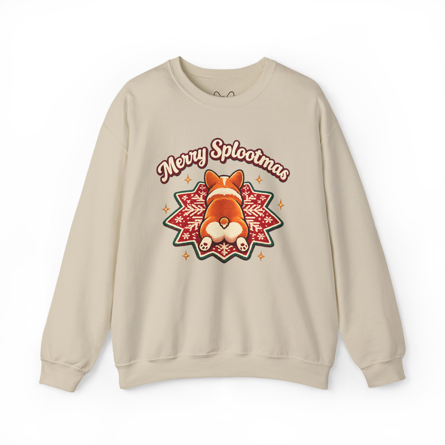 Holiday Corgi Sweatshirt – "Merry Splootmas" Cute Christmas Corgi Crewneck