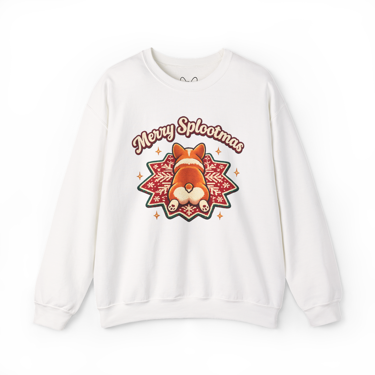 Holiday Corgi Sweatshirt – "Merry Splootmas" Cute Christmas Corgi Crewneck