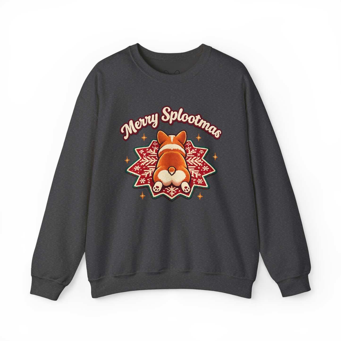 Holiday Corgi Sweatshirt – "Merry Splootmas" Cute Christmas Corgi Crewneck