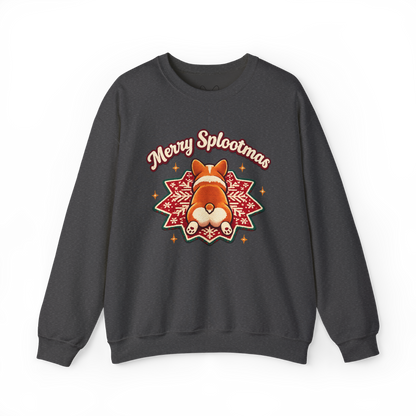 Holiday Corgi Sweatshirt – "Merry Splootmas" Cute Christmas Corgi Crewneck