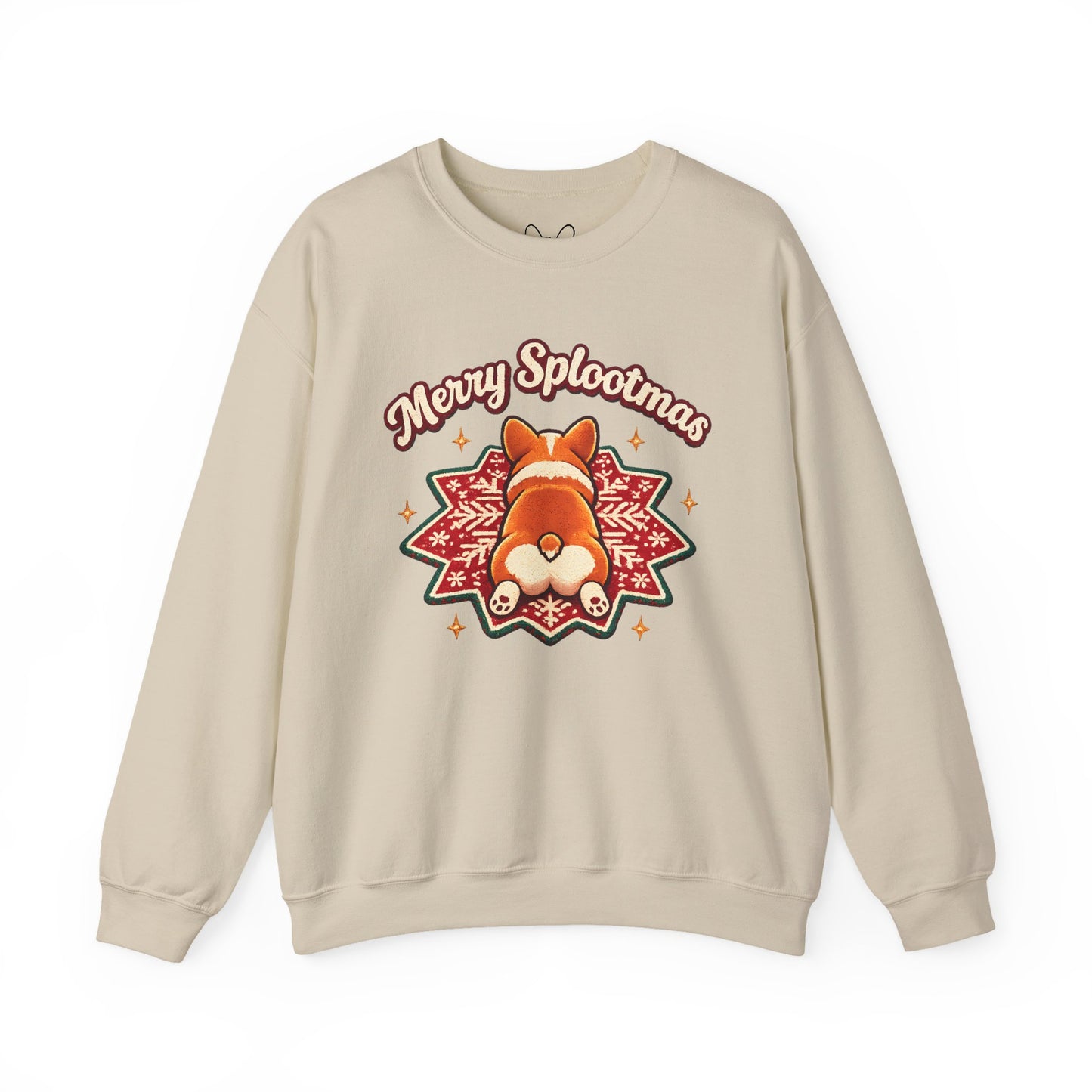 Holiday Corgi Sweatshirt – "Merry Splootmas" Cute Christmas Corgi Crewneck