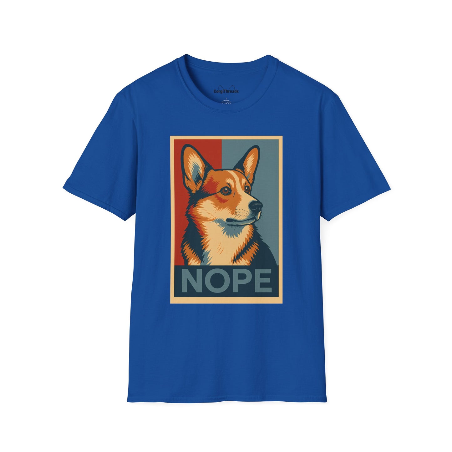 Corgi 'NOPE' Graphic T‑Shirt — Retro Pop Art Tee