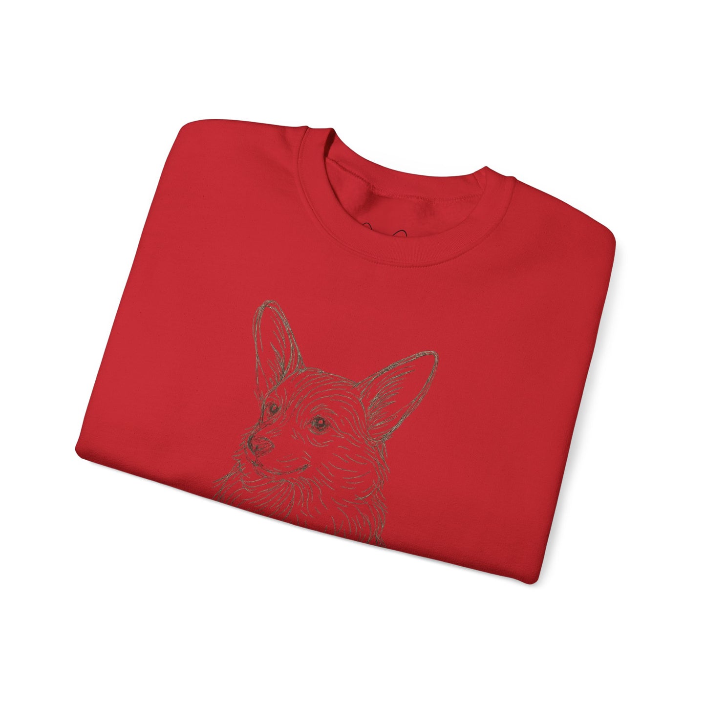 Corgi Sketch Crewneck Sweatshirt — Hand-Drawn Corgi Illustration