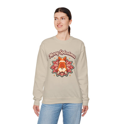 Holiday Corgi Sweatshirt – "Merry Splootmas" Cute Christmas Corgi Crewneck