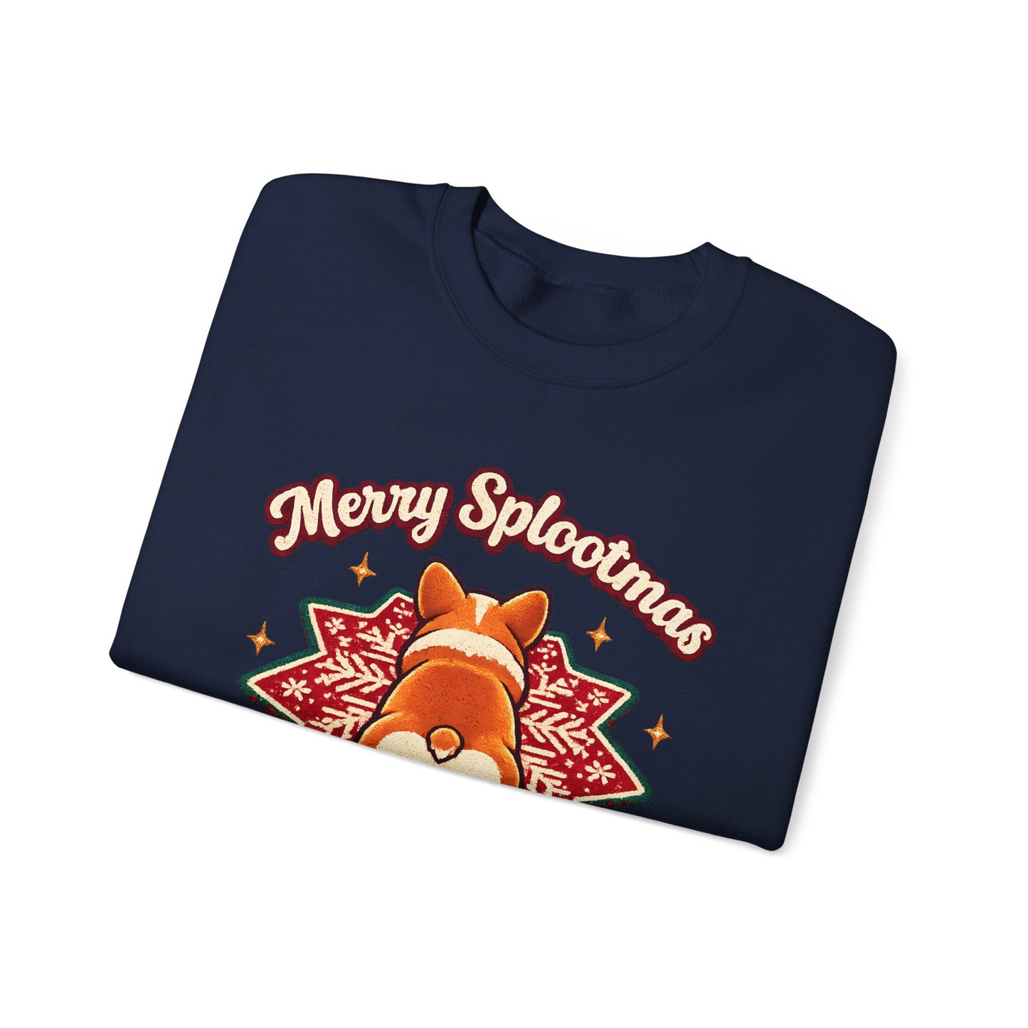 Holiday Corgi Sweatshirt – "Merry Splootmas" Cute Christmas Corgi Crewneck