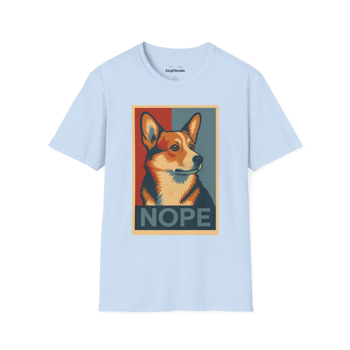 Corgi 'NOPE' Graphic T‑Shirt — Retro Pop Art Tee