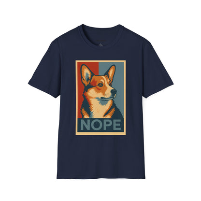 Corgi 'NOPE' Graphic T‑Shirt — Retro Pop Art Tee