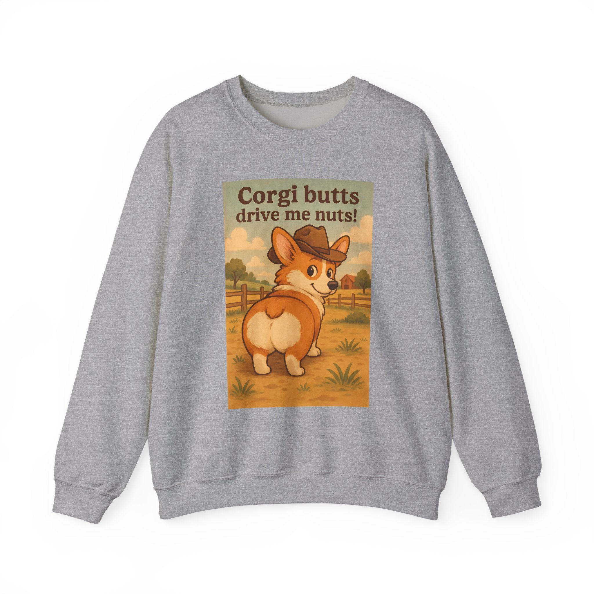 Corgi Butts Drive Me Nuts Sweatshirt — Cute Vintage Corgi Crewneck