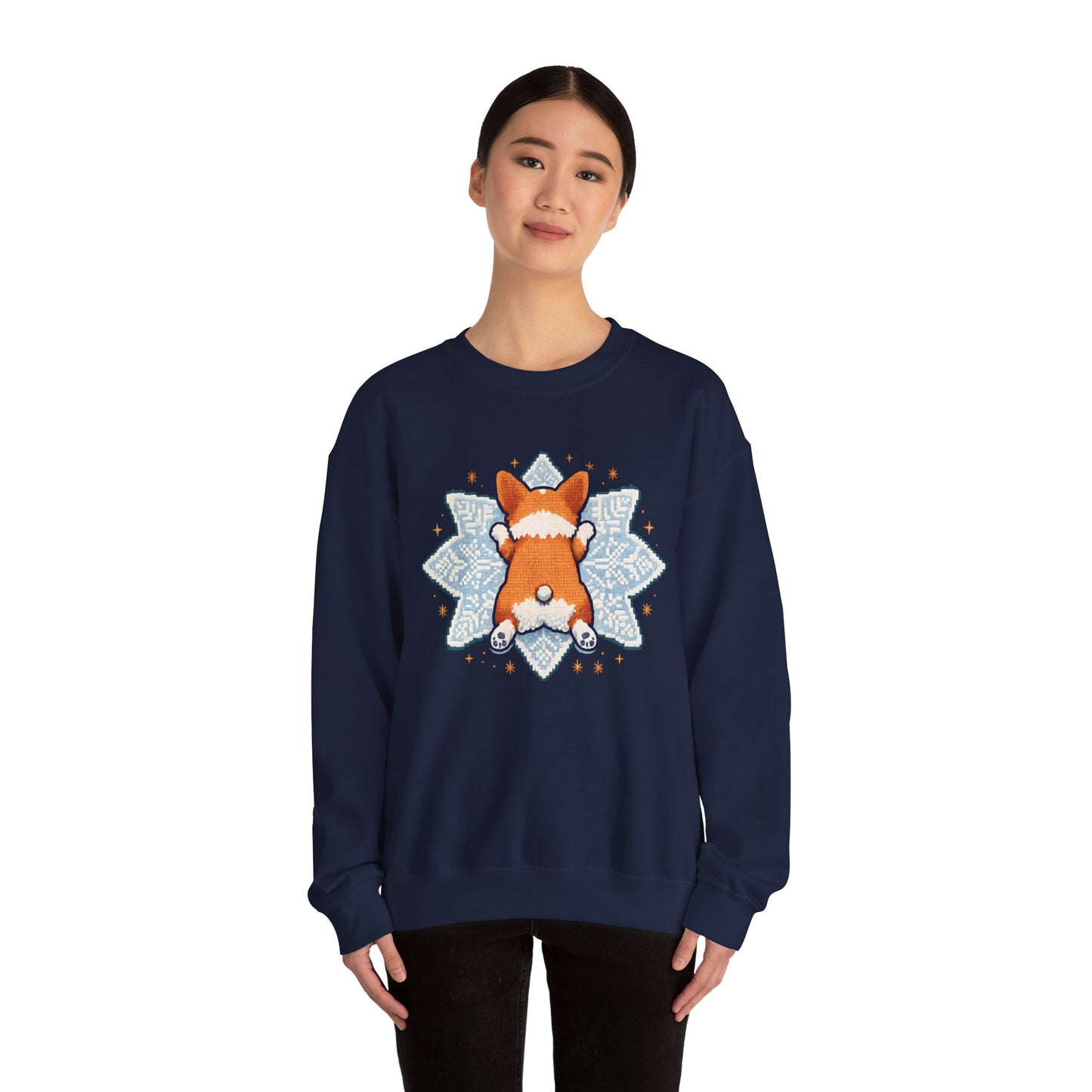 Corgi Sploot Mandala Sweatshirt — Cute Dog Christmas Crewneck