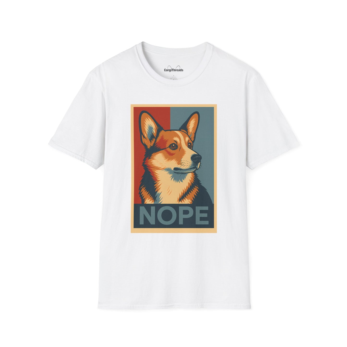 Corgi 'NOPE' Graphic T‑Shirt — Retro Pop Art Tee