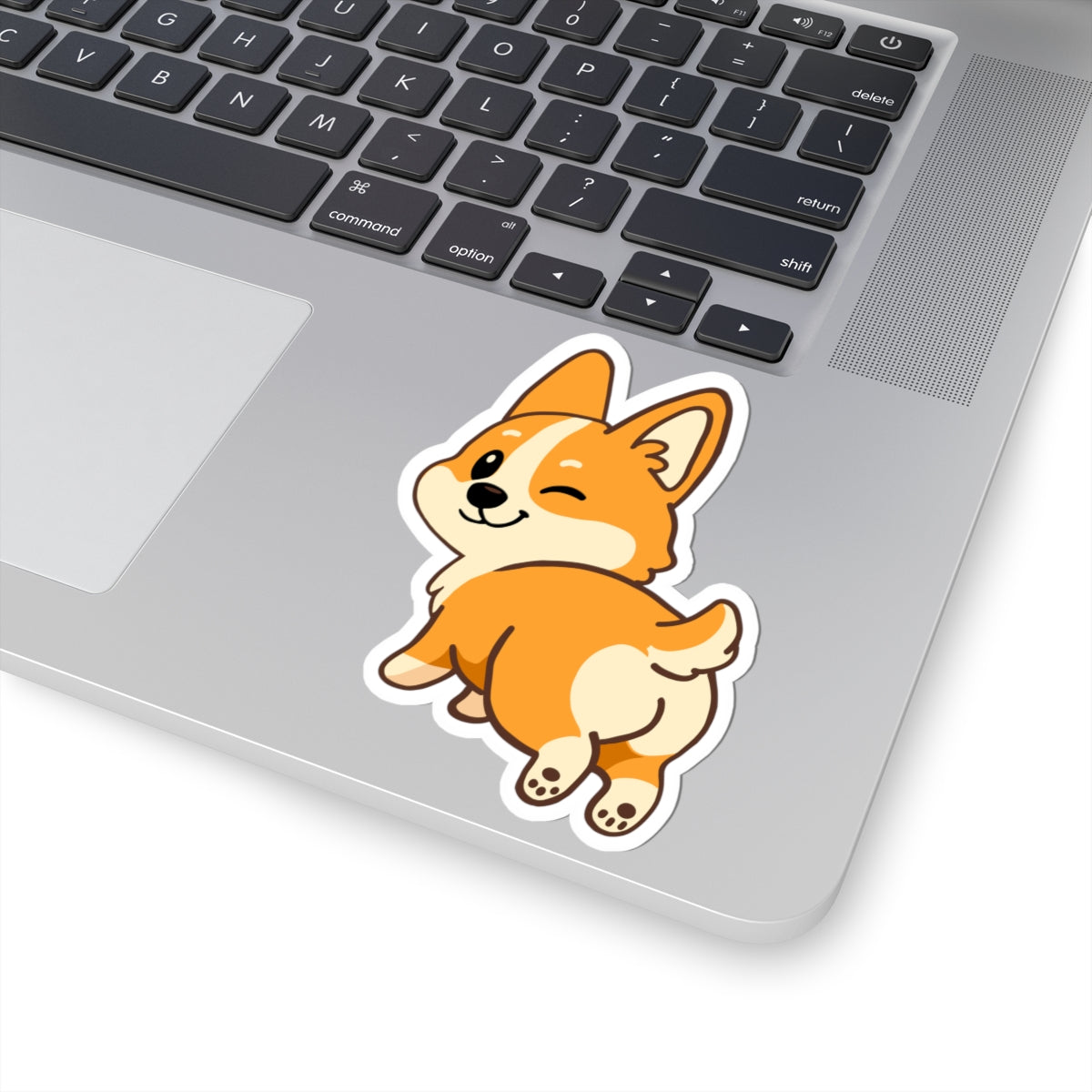 Winking Corgi Butt Kiss-Cut Sticker — Cute Laptop & Water Bottle Decal
