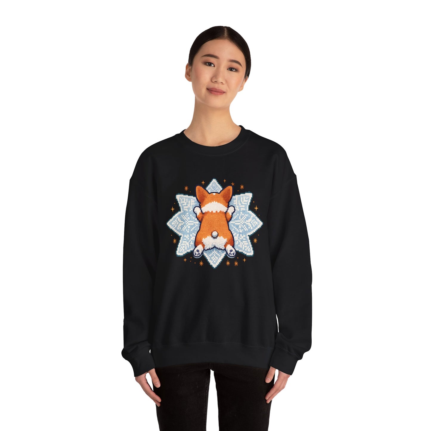 Corgi Sploot Mandala Sweatshirt — Cute Dog Christmas Crewneck