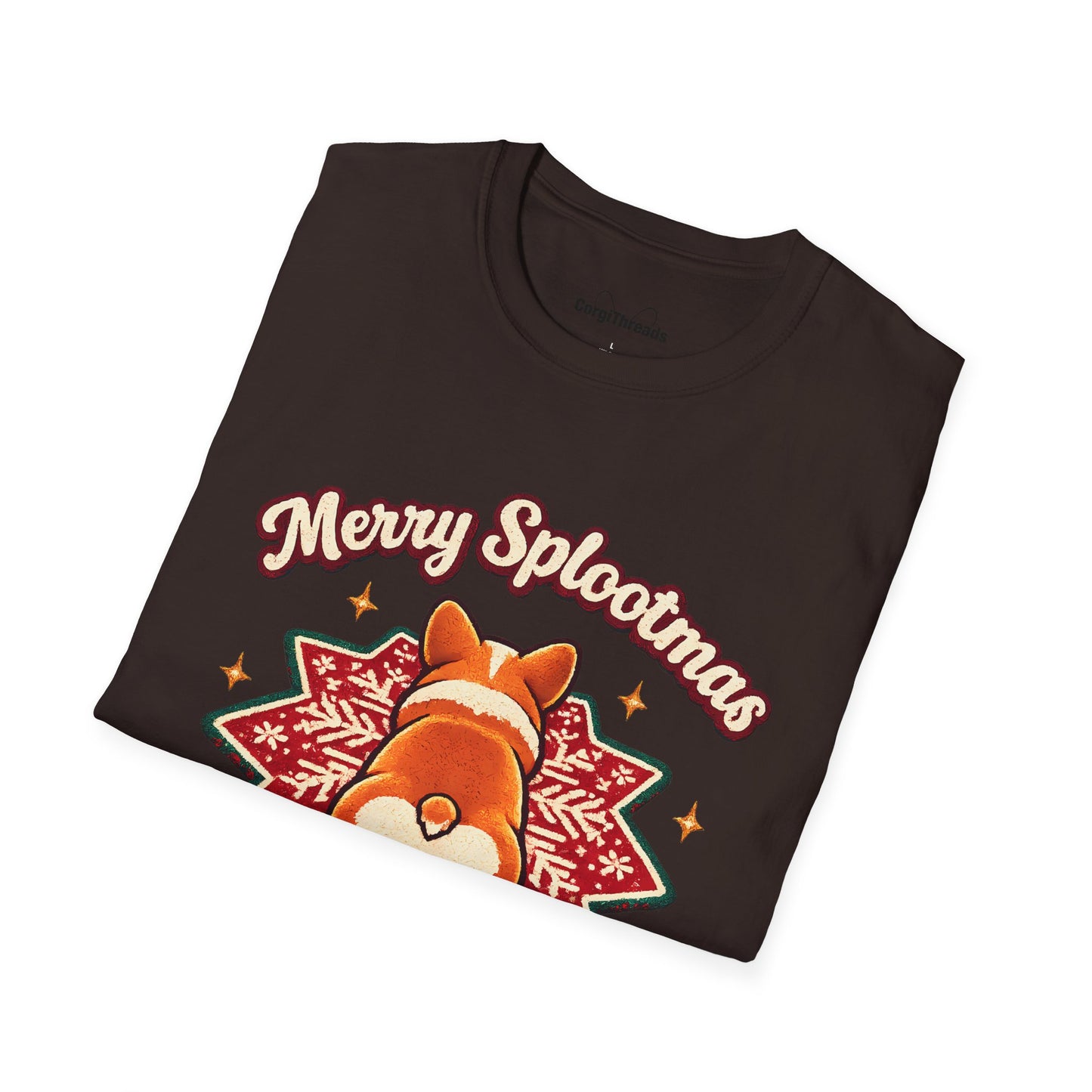 Merry Splootmas Corgi T-Shirt — Cute Holiday Tee