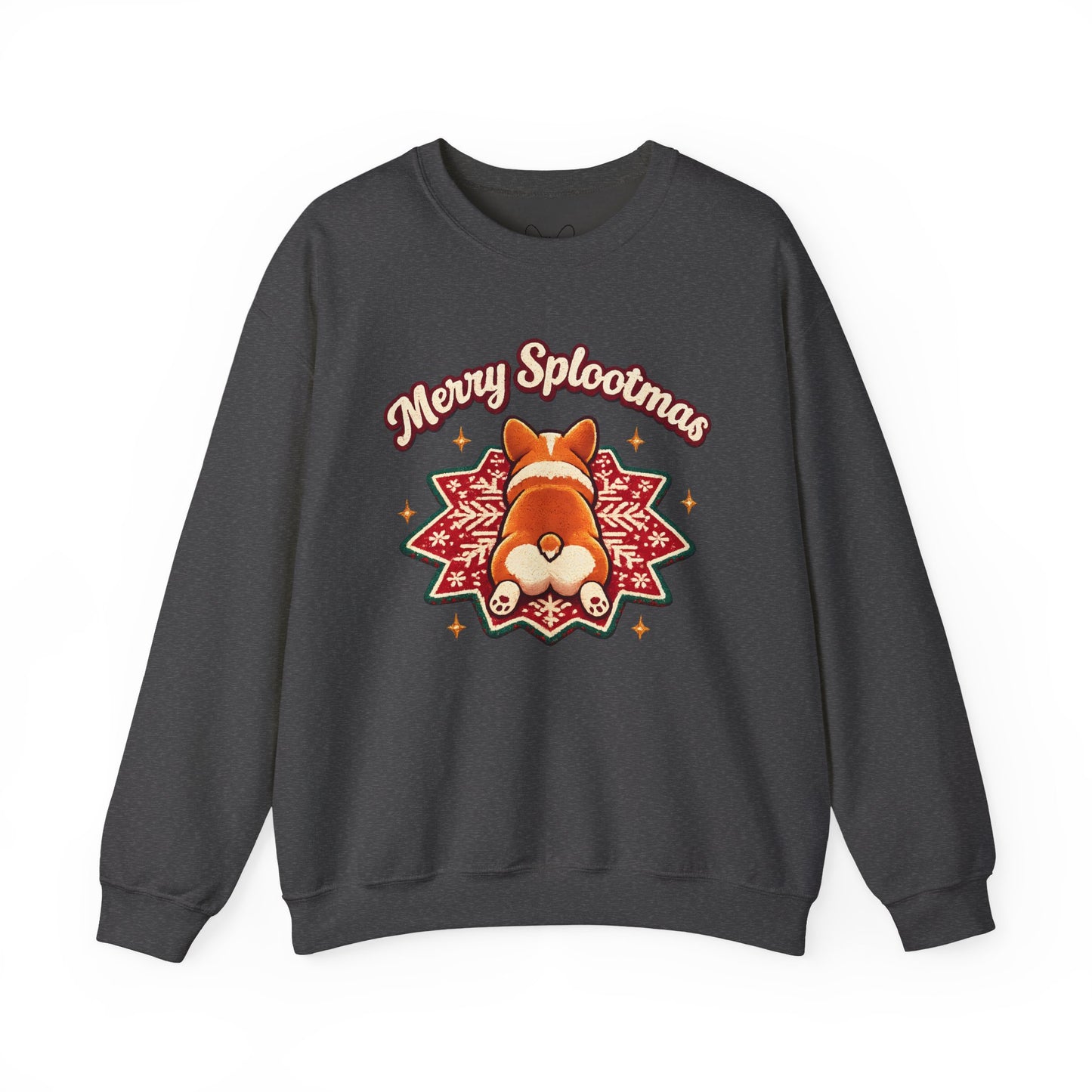 Holiday Corgi Sweatshirt – "Merry Splootmas" Cute Christmas Corgi Crewneck