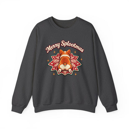 Holiday Corgi Sweatshirt – "Merry Splootmas" Cute Christmas Corgi Crewneck