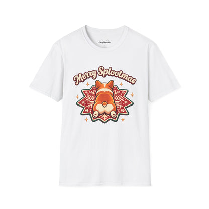 Merry Splootmas Corgi T-Shirt — Cute Holiday Tee