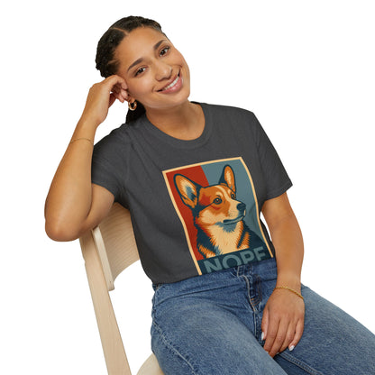 Corgi 'NOPE' Graphic T‑Shirt — Retro Pop Art Tee
