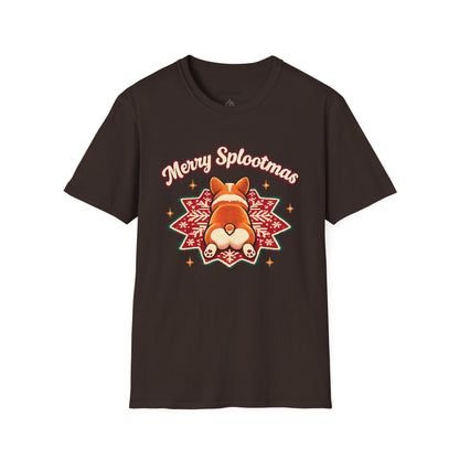 Merry Splootmas Corgi T-Shirt — Cute Holiday Tee