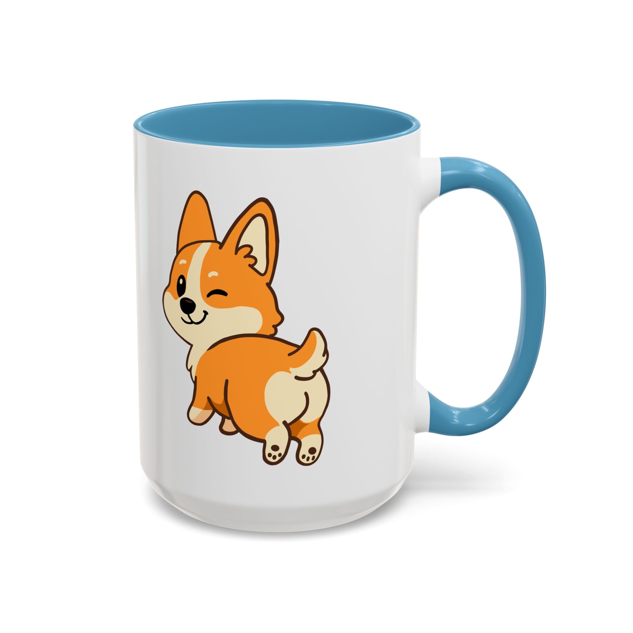 Cute Winking Corgi Accent Coffee Mug — Cute Dog Lover Gift (11/15oz)