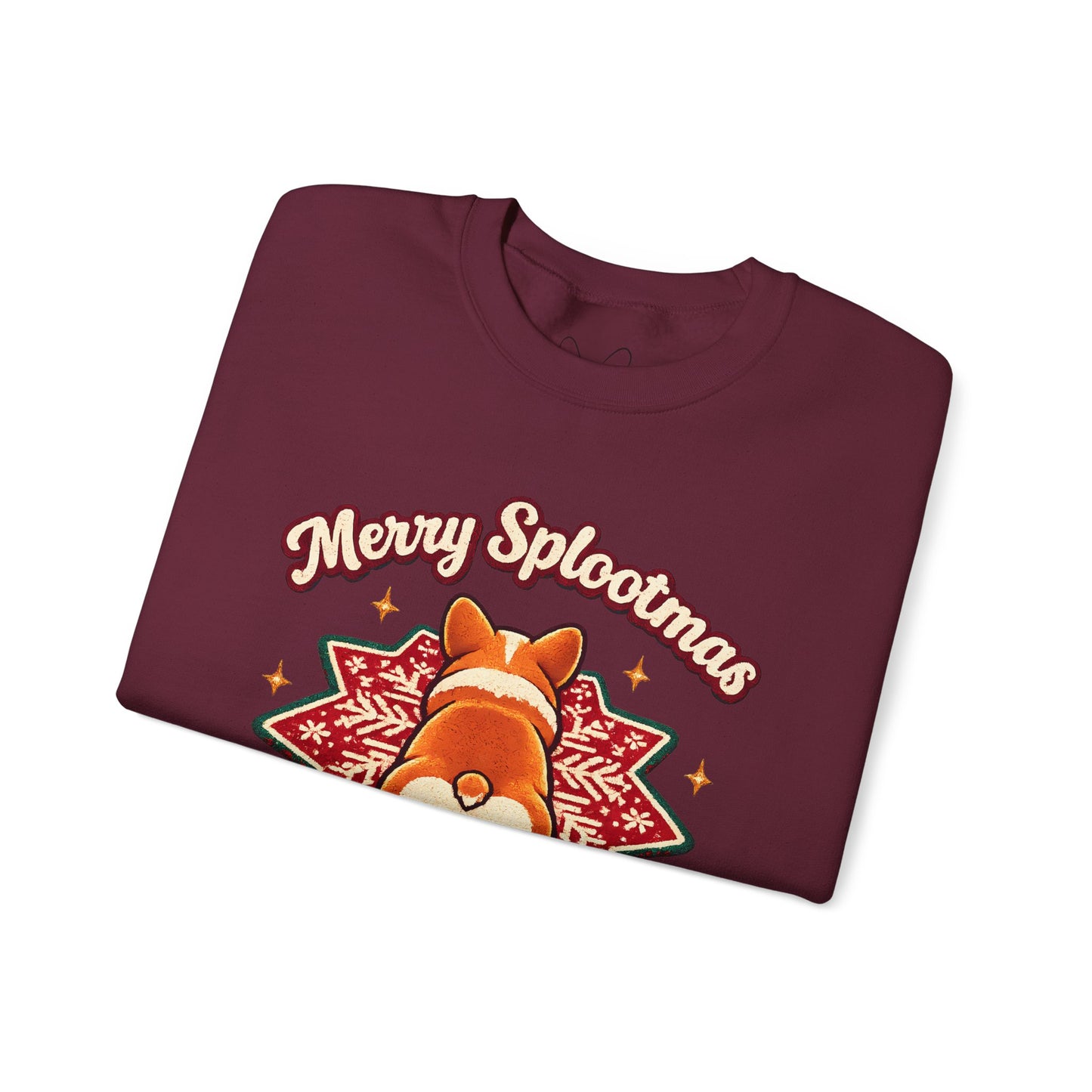 Holiday Corgi Sweatshirt – "Merry Splootmas" Cute Christmas Corgi Crewneck
