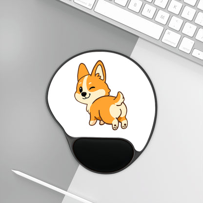 Corgi Butt Cute Ergonomic Mouse Pad with Wrist Rest — Cute Dog Desk Accessory