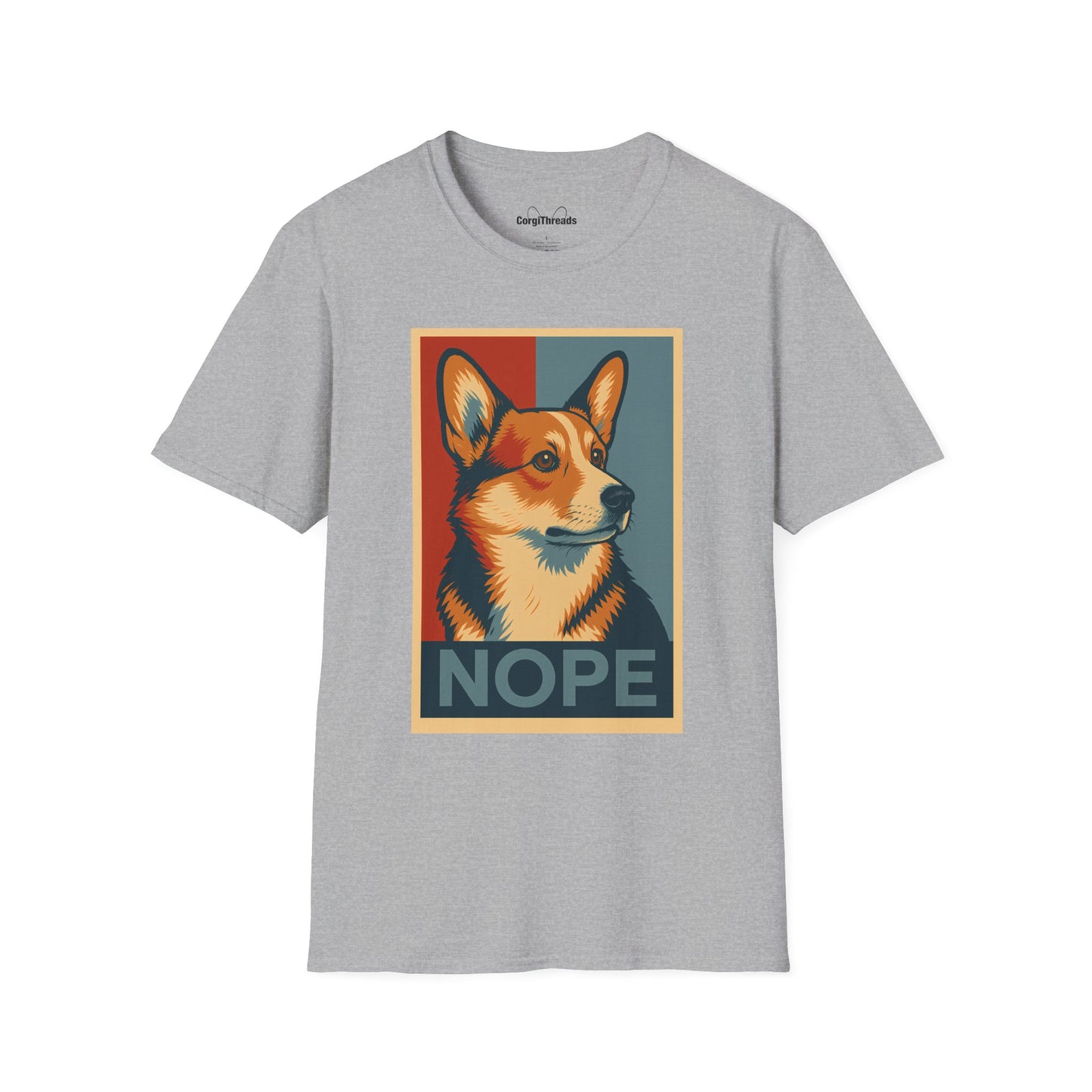Corgi 'NOPE' Graphic T‑Shirt — Retro Pop Art Tee
