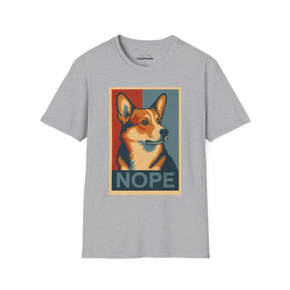 Corgi 'NOPE' Graphic T‑Shirt — Retro Pop Art Tee
