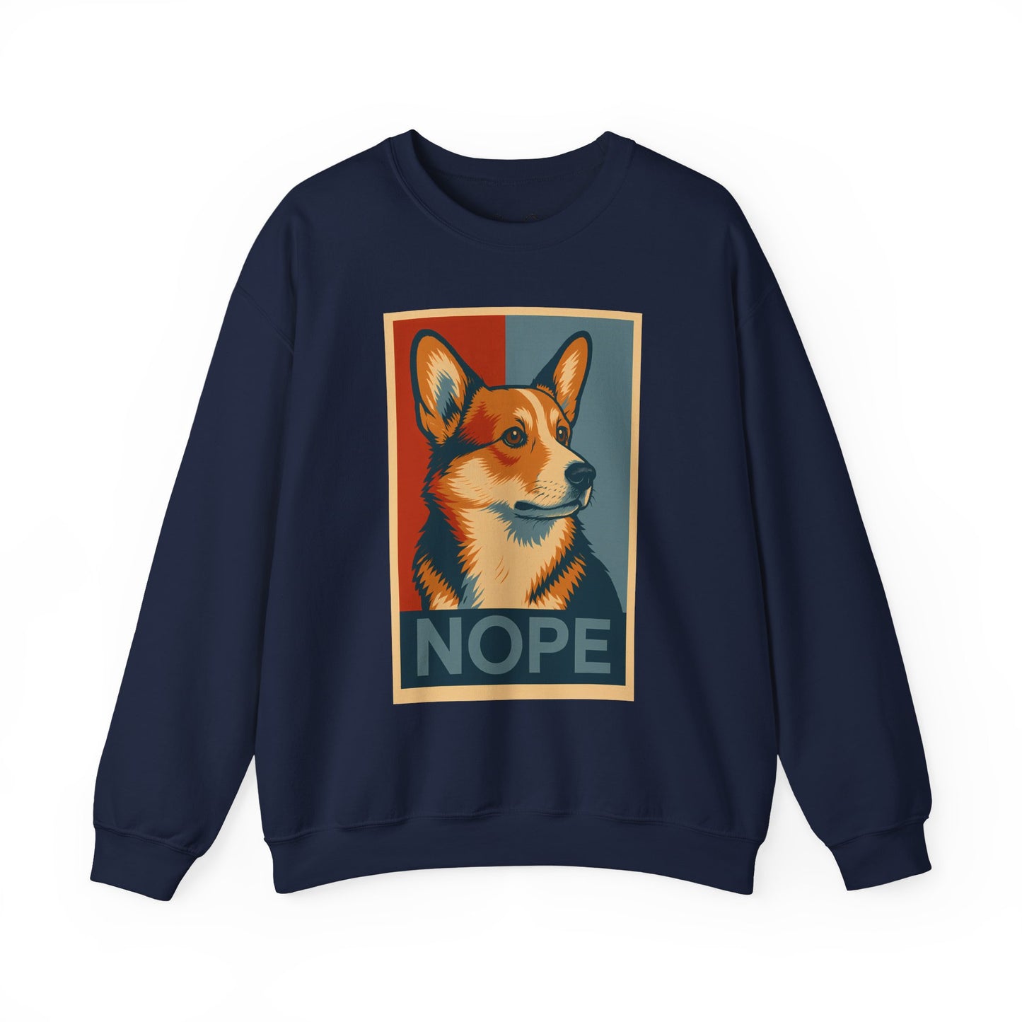 Corgi 'NOPE' Crewneck Sweatshirt – Funny Corgi Graphic Pullover