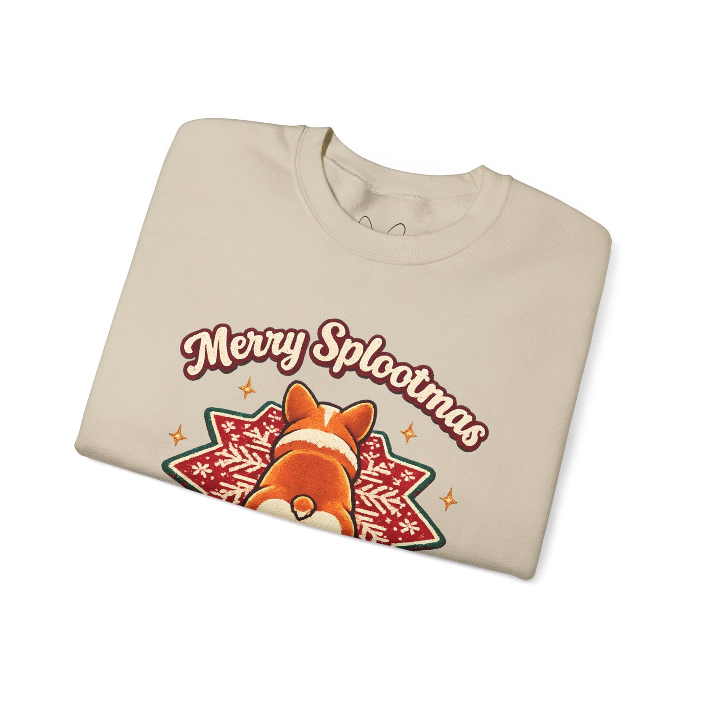 Holiday Corgi Sweatshirt – "Merry Splootmas" Cute Christmas Corgi Crewneck