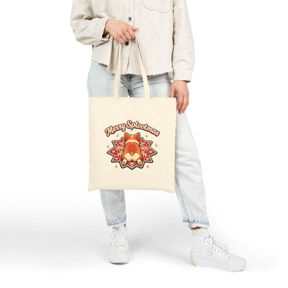 Tote Bag — "Merry Splootmas" Corgi Holiday Canvas Tote