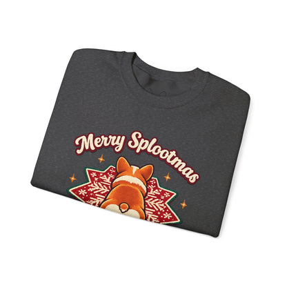 Holiday Corgi Sweatshirt – "Merry Splootmas" Cute Christmas Corgi Crewneck