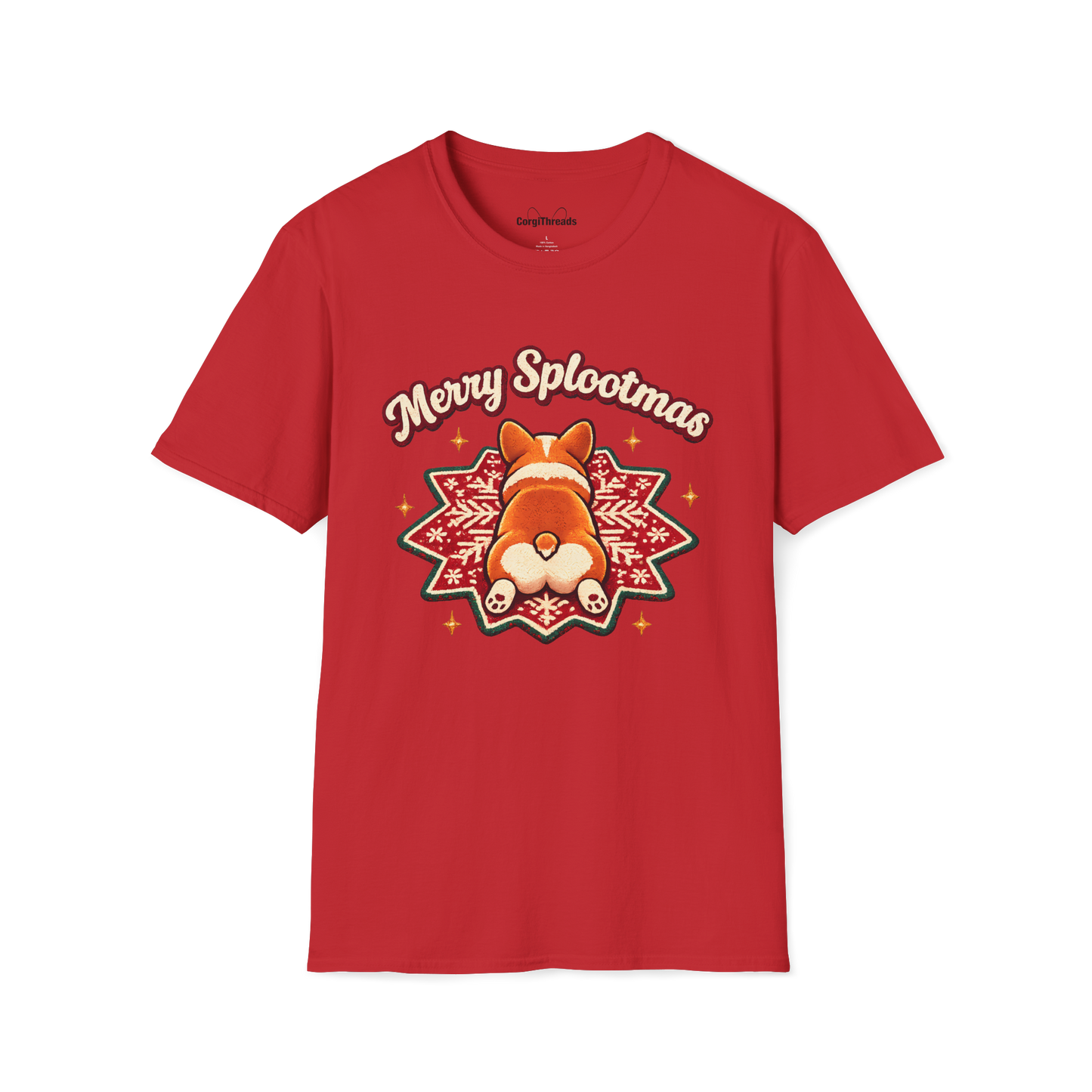 Merry Splootmas Corgi T-Shirt — Cute Holiday Tee