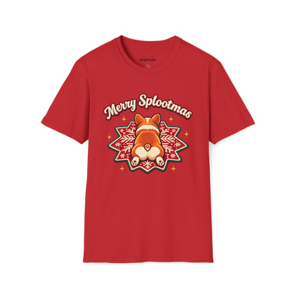 Merry Splootmas Corgi T-Shirt — Cute Holiday Tee