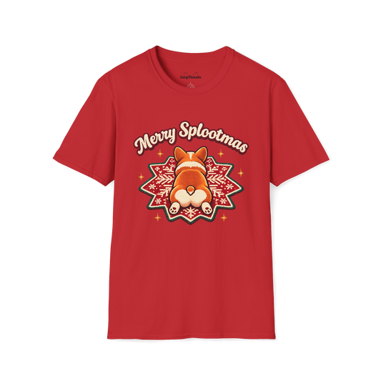 Merry Splootmas Corgi T-Shirt — Cute Holiday Tee