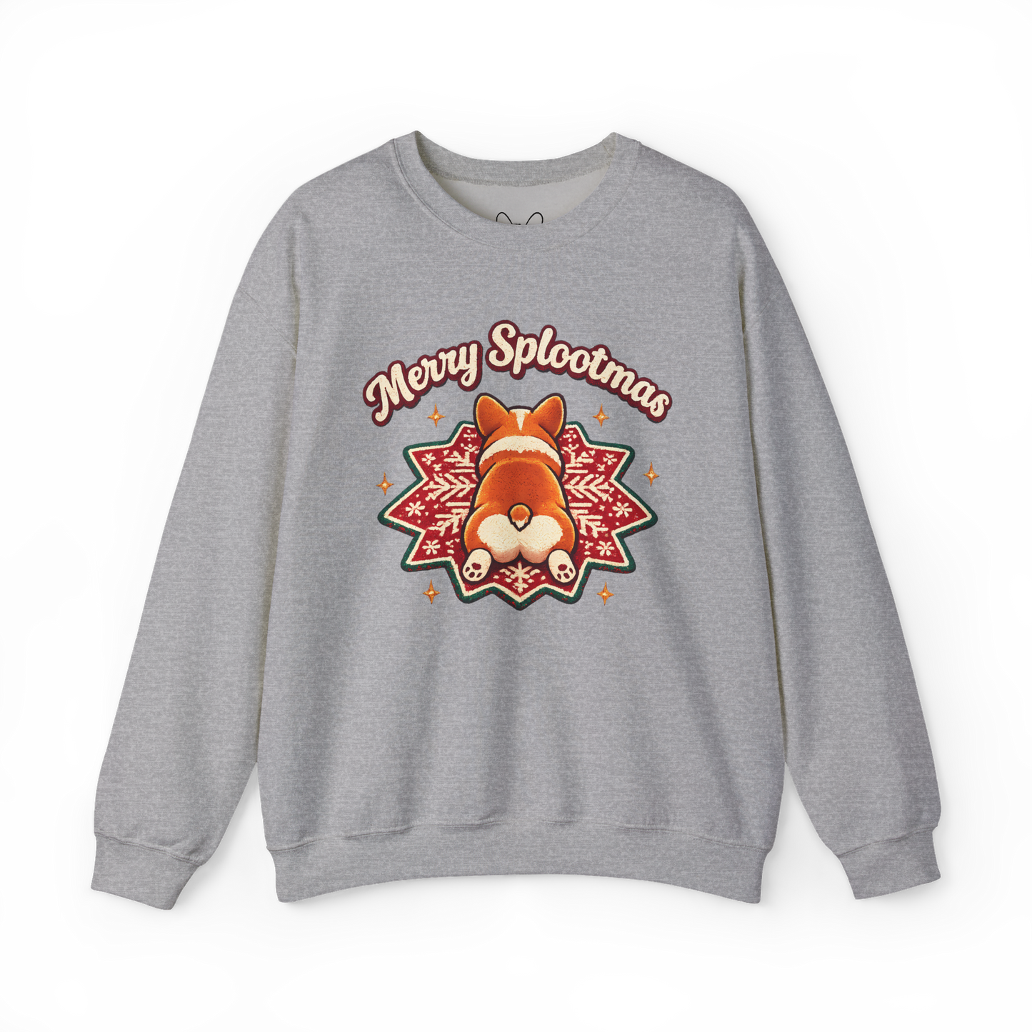 Holiday Corgi Sweatshirt – "Merry Splootmas" Cute Christmas Corgi Crewneck