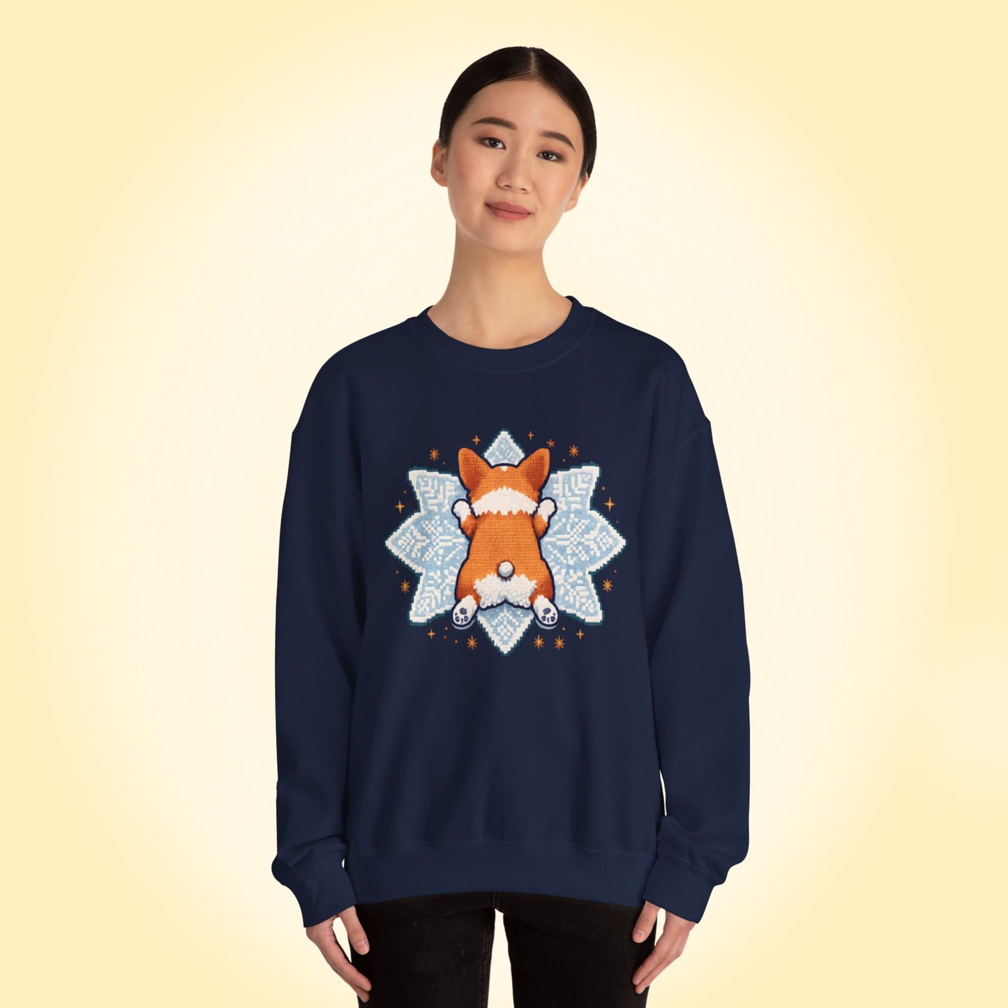 Corgi Sploot Mandala Sweatshirt — Cute Dog Christmas Crewneck